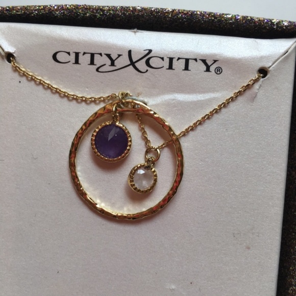 City x City Jewelry - City x City Purple Stone Necklace New